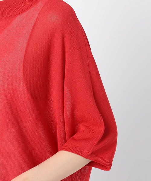 Grand PARK（グランドパーク）の「半袖サマーニット（ニット/セーター・レディース・ベージュ/キャメル/レッド/チャコールグレー/ブルー・FREE）」の15枚目の写真