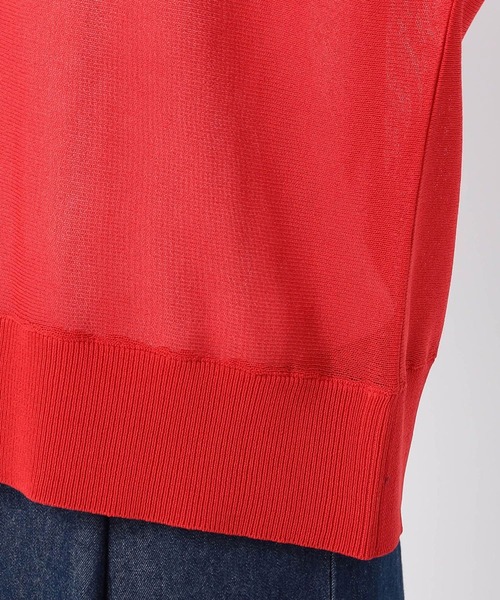 Grand PARK（グランドパーク）の「半袖サマーニット（ニット/セーター・レディース・ベージュ/キャメル/レッド/チャコールグレー/ブルー・FREE）」の16枚目の写真