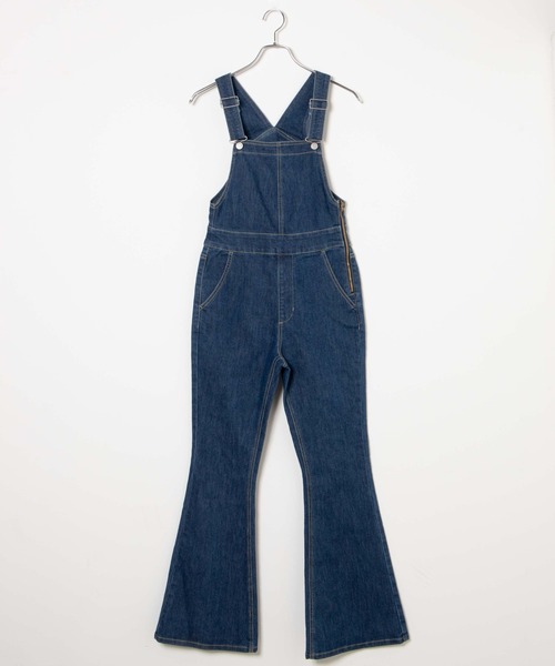 WEGO（ウィゴー）の「WEGO/ハイウエストストレッチフレアデニムサロペット（サロペット/オーバーオール・レディース・ブラック/インディゴブルー・SMALL/MEDIUM）」の19枚目の写真