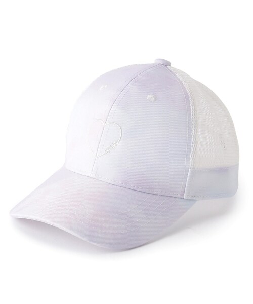 PINK-latte（ピンクラテ）の「◆ハートメッシュキャップ（キャップ・キッズ・ライトブルー/ブラック/ライトパープル・00）」の3枚目の写真