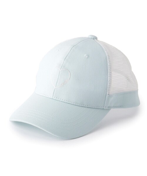 PINK-latte（ピンクラテ）の「◆ハートメッシュキャップ（キャップ・キッズ・ライトブルー/ブラック/ライトパープル・00）」の2枚目の写真