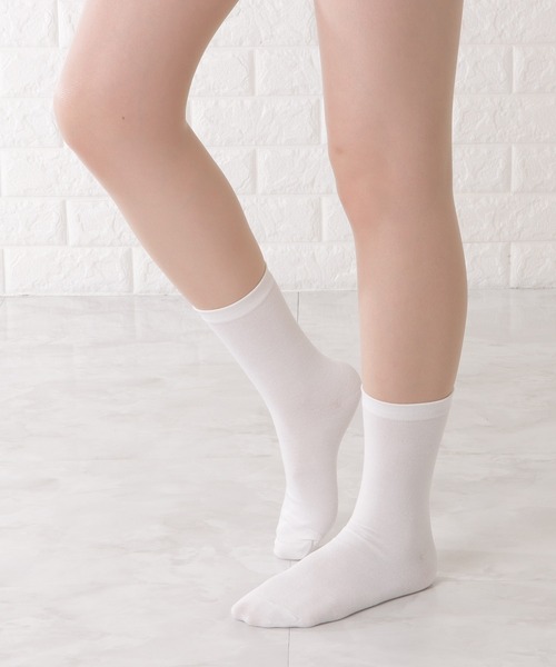 Lace Ladies(レースレディース)の「【10足セット】コットン無地スムースショート丈ソックス(ソックス/靴下・レディース・ブラック/マルチ/ホワイト・FREE)」の22枚目の写真