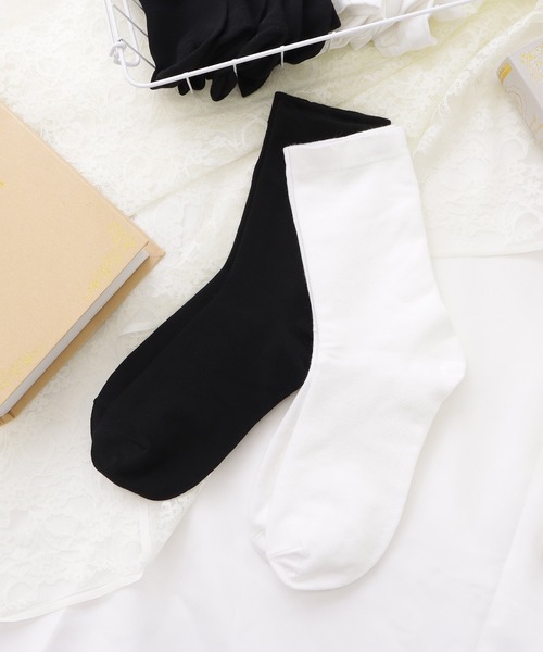 Lace Ladies(レースレディース)の「【10足セット】コットン無地スムースショート丈ソックス(ソックス/靴下・レディース・ブラック/マルチ/ホワイト・FREE)」の5枚目の写真