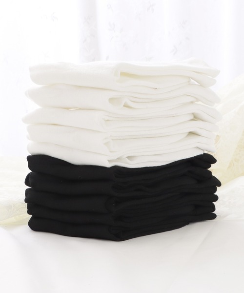 Lace Ladies(レースレディース)の「【10足セット】コットン無地スムースショート丈ソックス(ソックス/靴下・レディース・ブラック/マルチ/ホワイト・FREE)」の6枚目の写真