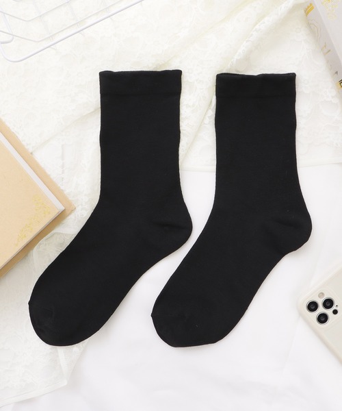 Lace Ladies(レースレディース)の「【10足セット】コットン無地スムースショート丈ソックス(ソックス/靴下・レディース・ブラック/マルチ/ホワイト・FREE)」の7枚目の写真