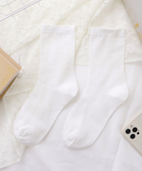 Lace Ladies(レースレディース)の「【10足セット】コットン無地スムースショート丈ソックス(ソックス/靴下・レディース・ブラック/マルチ/ホワイト・FREE)」の8枚目の写真