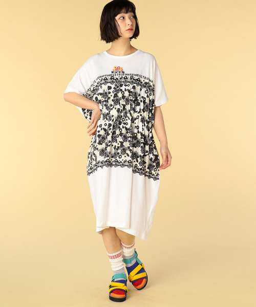 FRAPBOIS（フラボア）の「半袖ワンピース（ワンピース・レディース・ホワイト・1）」の2枚目の写真