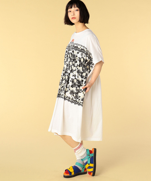 FRAPBOIS（フラボア）の「半袖ワンピース（ワンピース・レディース・ホワイト・1）」の7枚目の写真