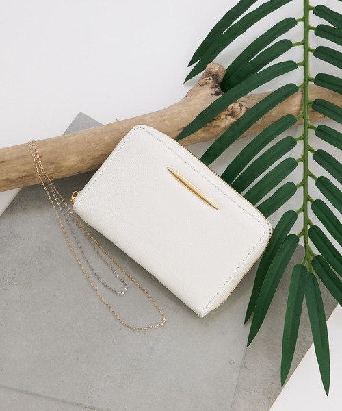 ゴールドパーツレザーウォレット