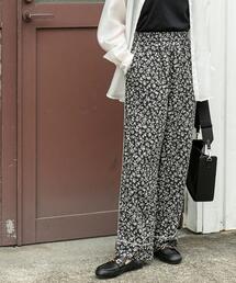 coen | パイピング花柄プリントパンツ(その他パンツ)