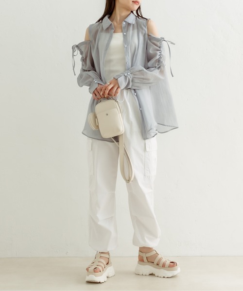 OLIVE des OLIVE（オリーブデオリーブ）の「カップ付きベーシックキャミソール　1031060260（キャミソール・レディース・ブラック/オフホワイト/ミント/ブラック系その他/ライム・FREE）」の11枚目の写真