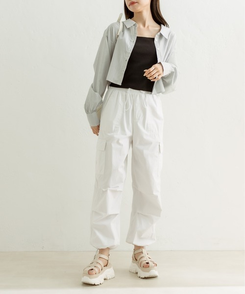 OLIVE des OLIVE（オリーブデオリーブ）の「カップ付きベーシックキャミソール　1031060260（キャミソール・レディース・ブラック/オフホワイト/ミント/ブラック系その他/ライム・FREE）」の18枚目の写真