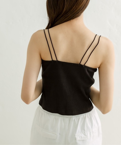 OLIVE des OLIVE（オリーブデオリーブ）の「カップ付きベーシックキャミソール　1031060260（キャミソール・レディース・ブラック/オフホワイト/ミント/ブラック系その他/ライム・FREE）」の15枚目の写真