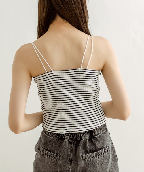 OLIVE des OLIVE（オリーブデオリーブ）の「カップ付きベーシックキャミソール　1031060260（キャミソール・レディース・ブラック/オフホワイト/ミント/ブラック系その他/ライム・FREE）」の21枚目の写真