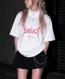 JOHN'S CLOSET（ジョンズクローゼット）の「【31】[新色追加] 2WAY SLEEVE グラフィックプリント ハーフジップ 長袖 半袖（Tシャツ/カットソー）」