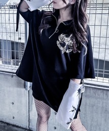 JOHN'S CLOSET（ジョンズクローゼット）の「【31】2WAY SLEEVE グラフィックプリント ハーフジップ（Tシャツ/カットソー・メンズ）」