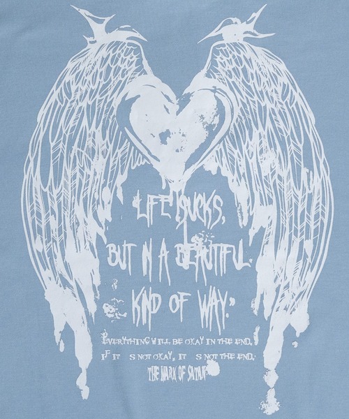 JOHN'S CLOSET（ジョンズクローゼット）の「【31】2WAY SLEEVE グラフィックプリント ハーフジップ（Tシャツ/カットソー・レディース・ホワイト/ブラック/ブラック系/ホワイト系/サックスブルー/ホワイト系1/ブラック系1・LARGE/MEDIUM）」の16枚目の写真