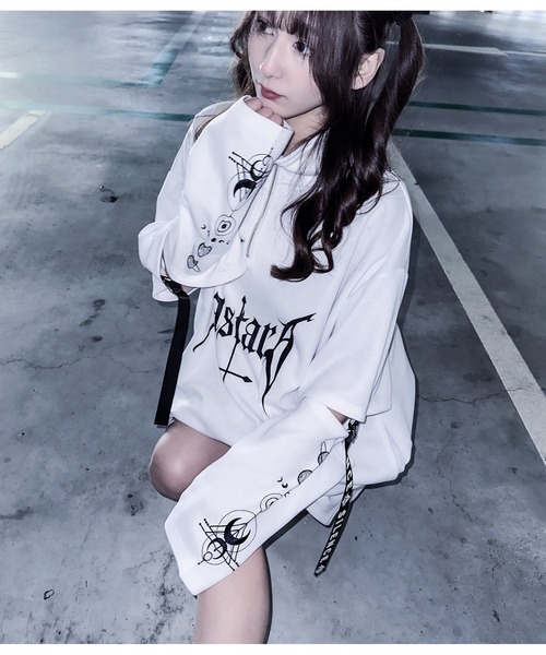 セール】【31】2WAY SLEEVE グラフィックプリント ハーフジップ（T