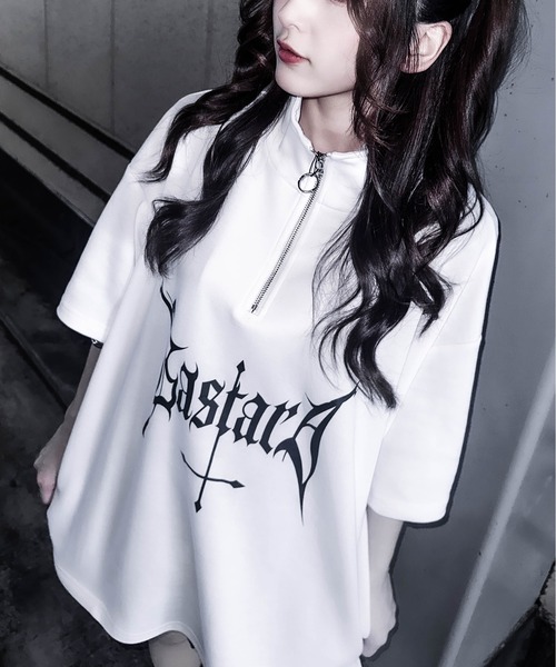 セール】【31】2WAY SLEEVE グラフィックプリント ハーフジップ（T