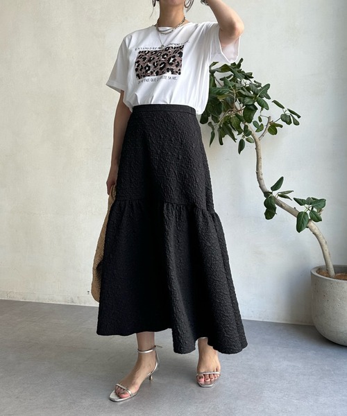DouDou(ドゥドゥ)の「【WEB限定】レオパード転写TEE(Tシャツ/カットソー・レディース・ブラック/オフホワイト/ブラウン・FREE)」の20枚目の写真