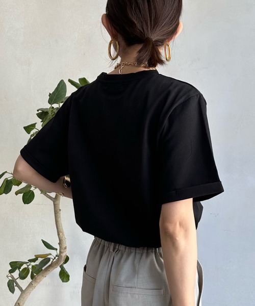 DouDou(ドゥドゥ)の「【WEB限定】レオパード転写TEE(Tシャツ/カットソー・レディース・ブラック/オフホワイト/ブラウン・FREE)」の15枚目の写真