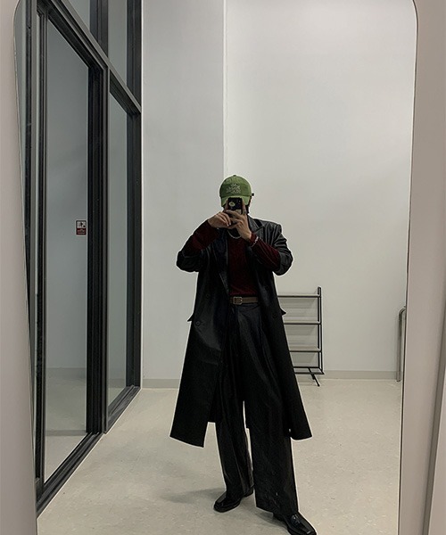 ASCLO(エジュクロ)の「ASCLO Leather Wide Slacks(スラックス・メンズ・ブラック・SMALL/MEDIUM/LARGE)」の6枚目の写真