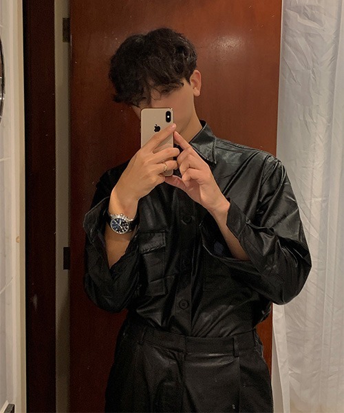ASCLO(エジュクロ)の「ASCLO Leather Wide Slacks(スラックス・メンズ・ブラック・SMALL/MEDIUM/LARGE)」の16枚目の写真