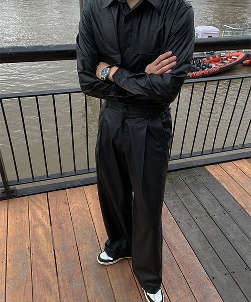 ASCLO(エジュクロ)の「ASCLO Leather Wide Slacks(スラックス・メンズ・ブラック・SMALL/MEDIUM/LARGE)」の20枚目の写真