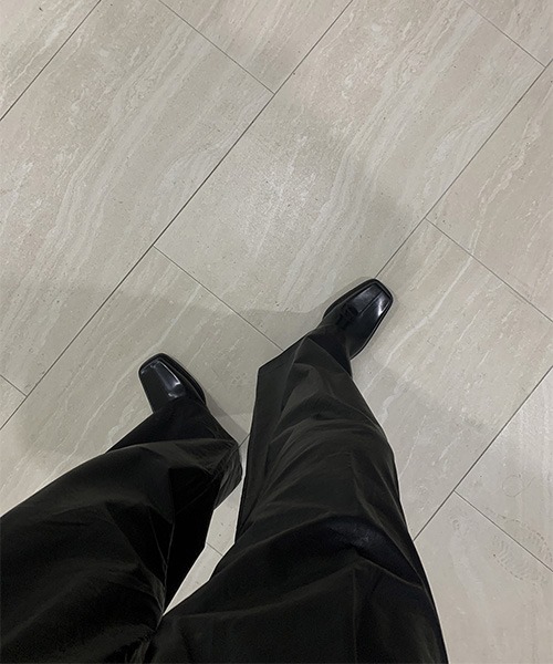 ASCLO(エジュクロ)の「ASCLO Leather Wide Slacks(スラックス・メンズ・ブラック・SMALL/MEDIUM/LARGE)」の13枚目の写真