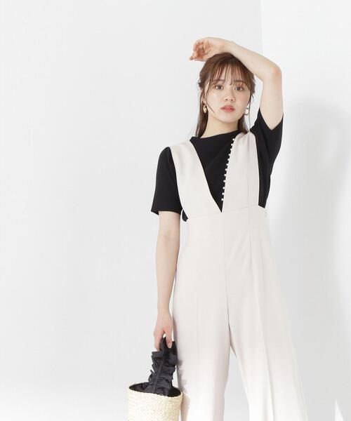 PROPORTION BODY DRESSING（プロポーションボディドレッシング）の「ハーフスリーブバックボタンニット / 1213270502（ニット/セーター・レディース・ブラック/グレー/ホワイト/レッド・SMALL/MEDIUM）」の6枚目の写真