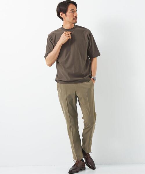 green label relaxing（グリーンレーベルリラクシング）の「ミラノビズ クルーネック Tシャツ（Tシャツ/カットソー・メンズ・ブラック/ライトグレー/モカ/グレー・S/M/L/XL）」の5枚目の写真