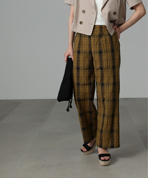 FREE'S MART（フリーズマート）の「◆ワッシャーチェックイージーパンツ（その他パンツ・レディース・ブラウン系その他/グリーン・SMALL/MEDIUM）」の3枚目の写真