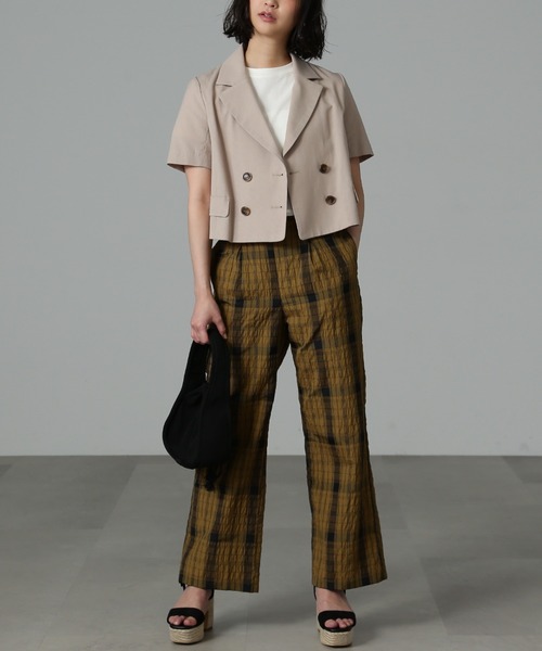 FREE'S MART（フリーズマート）の「◆ワッシャーチェックイージーパンツ（その他パンツ・レディース・ブラウン系その他/グリーン・SMALL/MEDIUM）」の4枚目の写真