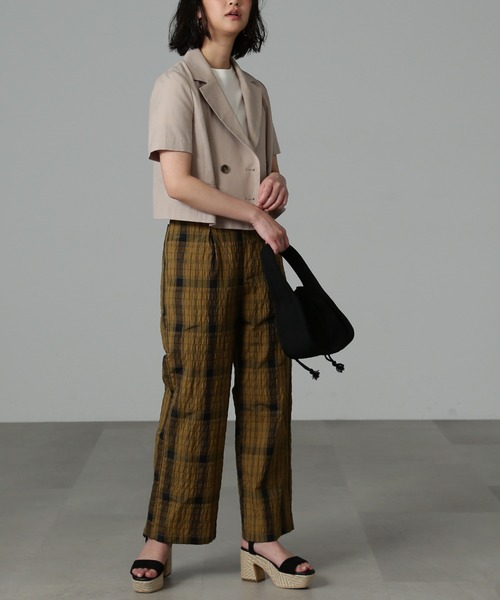 FREE'S MART（フリーズマート）の「◆ワッシャーチェックイージーパンツ（その他パンツ・レディース・ブラウン系その他/グリーン・SMALL/MEDIUM）」の6枚目の写真