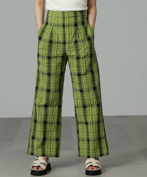 FREE'S MART（フリーズマート）の「◆ワッシャーチェックイージーパンツ（その他パンツ・レディース・ブラウン系その他/グリーン・SMALL/MEDIUM）」の11枚目の写真