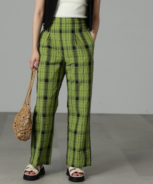 FREE'S MART（フリーズマート）の「◆ワッシャーチェックイージーパンツ（その他パンツ・レディース・ブラウン系その他/グリーン・SMALL/MEDIUM）」の17枚目の写真