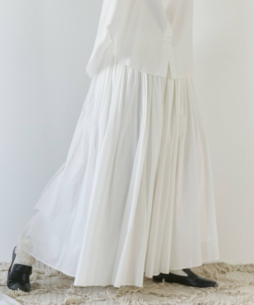 Libra Cue(リブラ キュー)の「コットンギャザーボリュームスカート(スカート・レディース・アイボリー/ブラック/ブルー/レッド/ベビーピンク/イエロー/チェック/ネイビー/ベージュ/ライトブルー/スカイブルー/カーキ・FREE)」の16枚目の写真