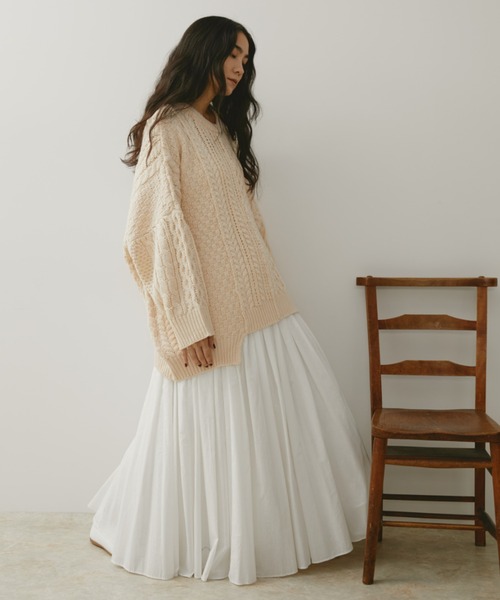 Libra Cue(リブラ キュー)の「コットンギャザーボリュームスカート(スカート・レディース・アイボリー/ブラック/ブルー/レッド/ベビーピンク/イエロー/チェック/ネイビー/ベージュ/ライトブルー/スカイブルー/カーキ・FREE)」の21枚目の写真