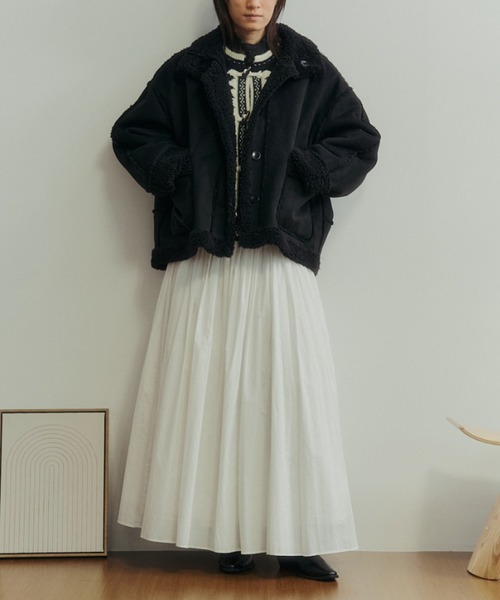 コットンギャザーボリュームスカート（スカート）｜Libra Cue