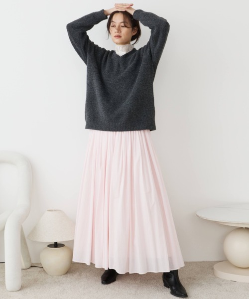 1080★ ボリュームスカート白 コットンギャザーボリュームスカート（スカート）｜Libra Cue（リブラ