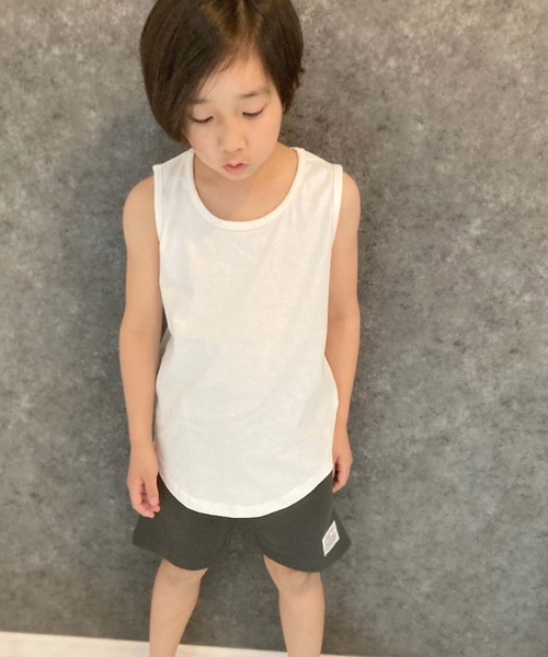 THE CASUAL(カジュアル)の「無地タンクトップ(タンクトップ・キッズ・オフホワイト/オレンジ/ネイビー/ダークグリーン/チャコール/ベージュ/杢グレー/ミント/モカ/ブラック・150cm/130cm/110cm/140cm/160cm/120cm)」の13枚目の写真
