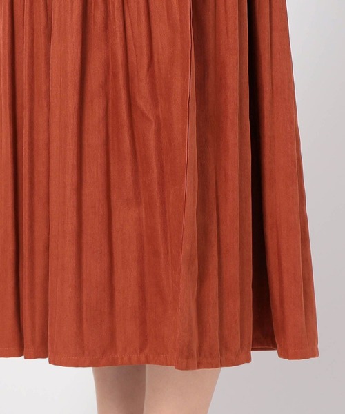 Grand PARK（グランドパーク）の「ミジンコール プリーツスカート（スカート・レディース・カーキ/オレンジ/ネイビー/マスタード・FREE）」の13枚目の写真