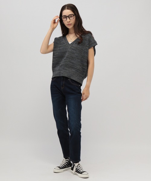 saloon（サルーン）の「SALOON(サルーン)/スリムテーパードデニム（デニムパンツ・レディース・ライトブルー/ブラック/ブルー・SMALL/MEDIUM/X-SMALL）」の9枚目の写真