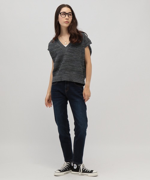 saloon（サルーン）の「SALOON(サルーン)/スリムテーパードデニム（デニムパンツ・レディース・ライトブルー/ブラック/ブルー・SMALL/MEDIUM/X-SMALL）」の10枚目の写真