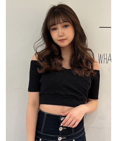 GYDA（ジェイダ）の「ハーフスリーブカシュクールオフショルショートTOPS（Tシャツ/カットソー・レディース・オレンジ/ブラック/オフホワイト・FREE）」の17枚目の写真