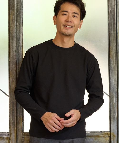 UNION STATION(ユニオンステーション)の「リンクスジャガード幾何学柄ロンT(Tシャツ/カットソー・メンズ・ホワイト/ブルー/ブラック・LL/M/L)」の9枚目の写真