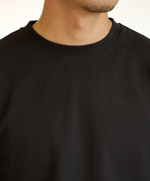 UNION STATION(ユニオンステーション)の「リンクスジャガード幾何学柄ロンT(Tシャツ/カットソー・メンズ・ホワイト/ブルー/ブラック・LL/M/L)」の12枚目の写真