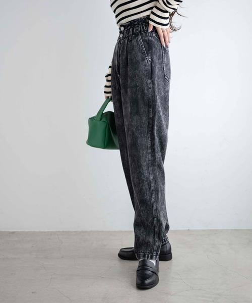 WEGO（ウィゴー）の「WEGO/【マルチサイズ】ウエストフリルデニムマムパンツ（デニムパンツ・レディース・ライトインディゴブルー/コバルトブルー/ブラック系その他/ブラック・MEDIUM/SMALL/LARGE/X-SMALL）」の18枚目の写真