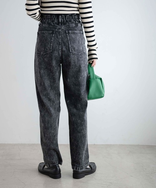 WEGO（ウィゴー）の「WEGO/【マルチサイズ】ウエストフリルデニムマムパンツ（デニムパンツ・レディース・ライトインディゴブルー/コバルトブルー/ブラック系その他/ブラック・MEDIUM/SMALL/LARGE/X-SMALL）」の19枚目の写真