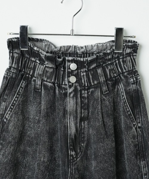 セール】WEGO/【マルチサイズ】ウエストフリルデニムマムパンツ